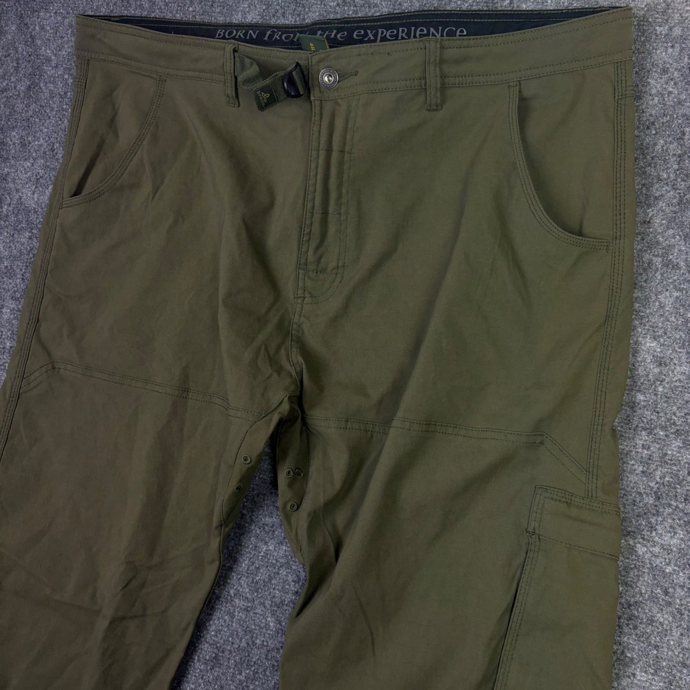 Prana Zion Pants Mens 42x32 Green Stretch Hiking Cargo Outdoor Zion 0328